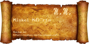 Miskei Márta névjegykártya